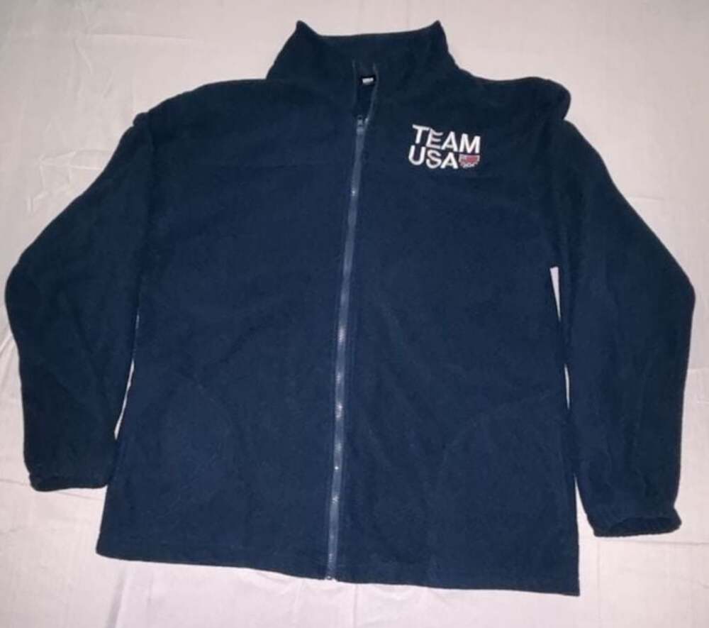 Team USA Olympics Navy Blue Full Zip Fleece Jacket